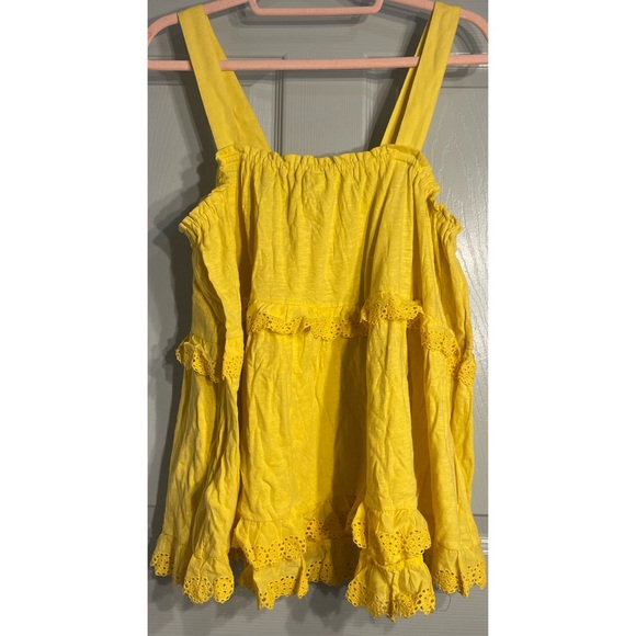 Anthropologie Tiered Eyelet Tank Yellow NWT Size XL - Picture 6 of 14